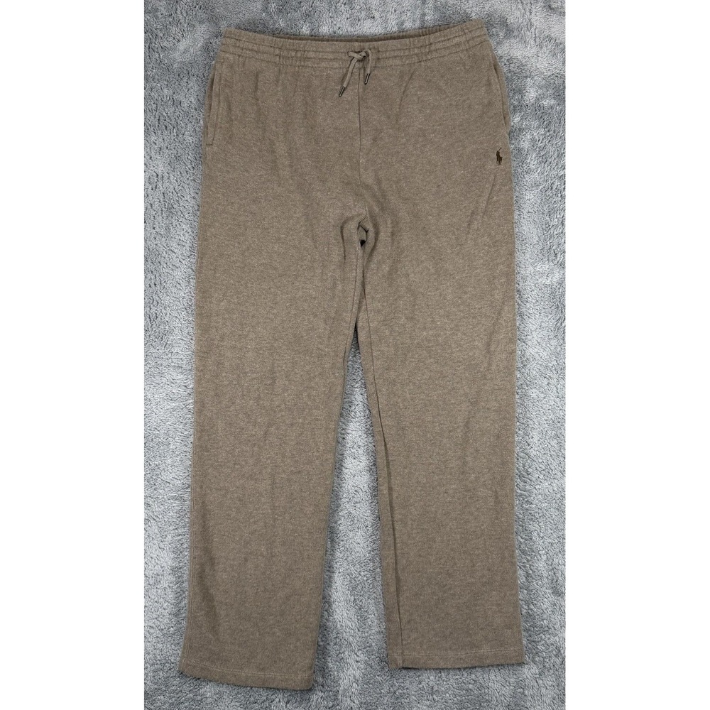 Polo Ralph Lauren Sweatpants Mens 2XL 30" Taupe Heather Joggers Drawstring Pony